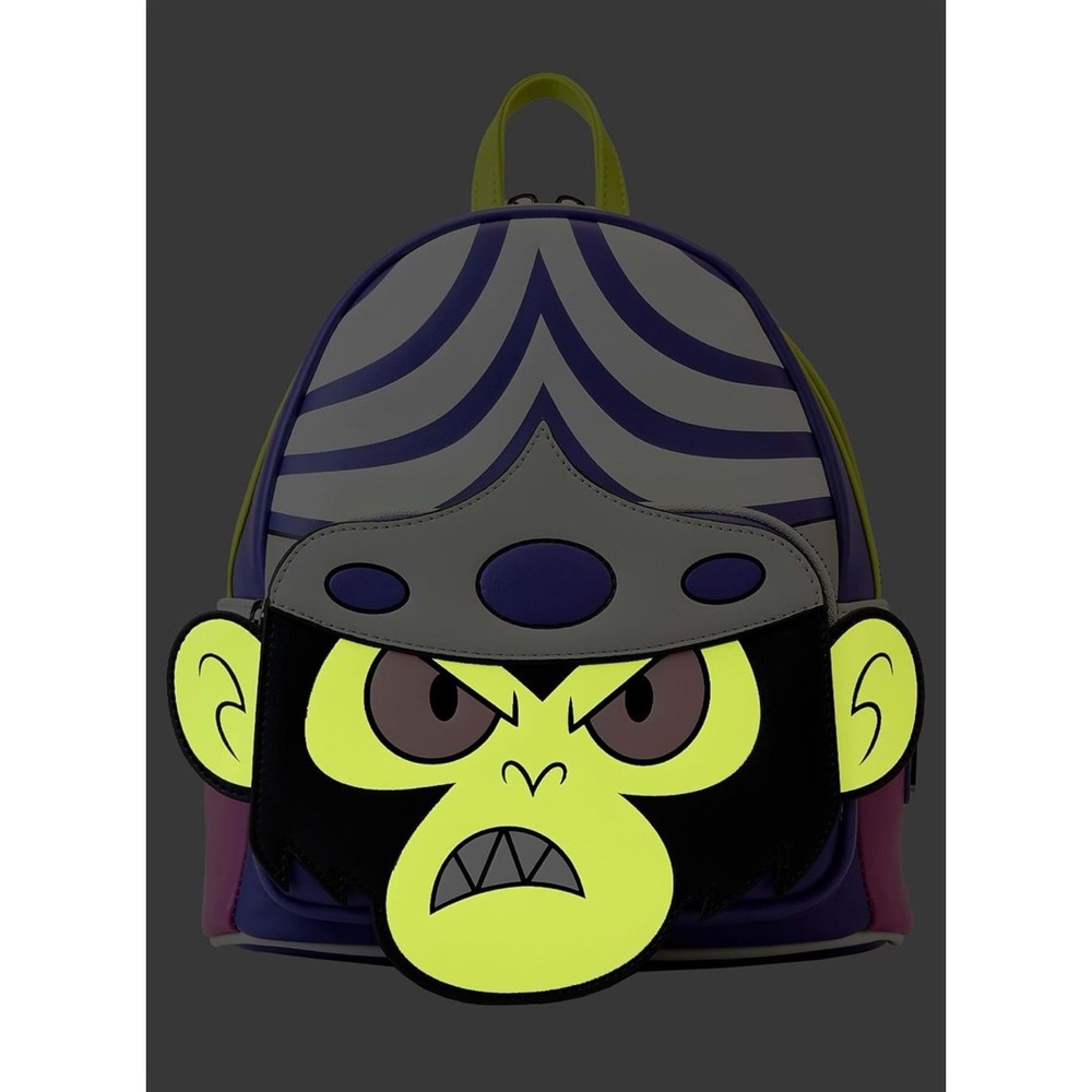 NWT Loungefly Powerpuff Girls Mojo Jojo Backpack Glow In Dark